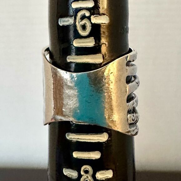 Scroll design Sterling silver  multi layer band - Picture 4 of 4
